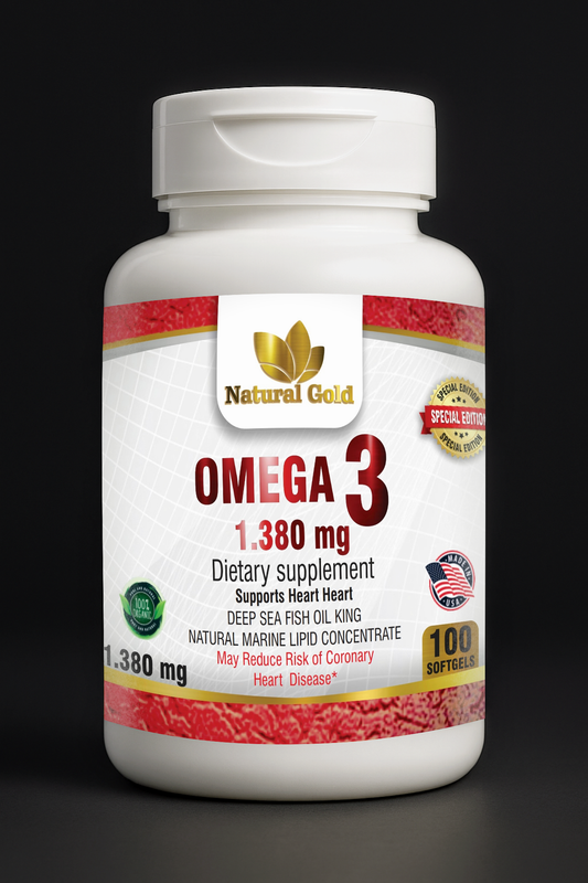 Natural Gold™ Omega 3 1.380 mg Deep Sea Fish Oil King | 100 Softgels