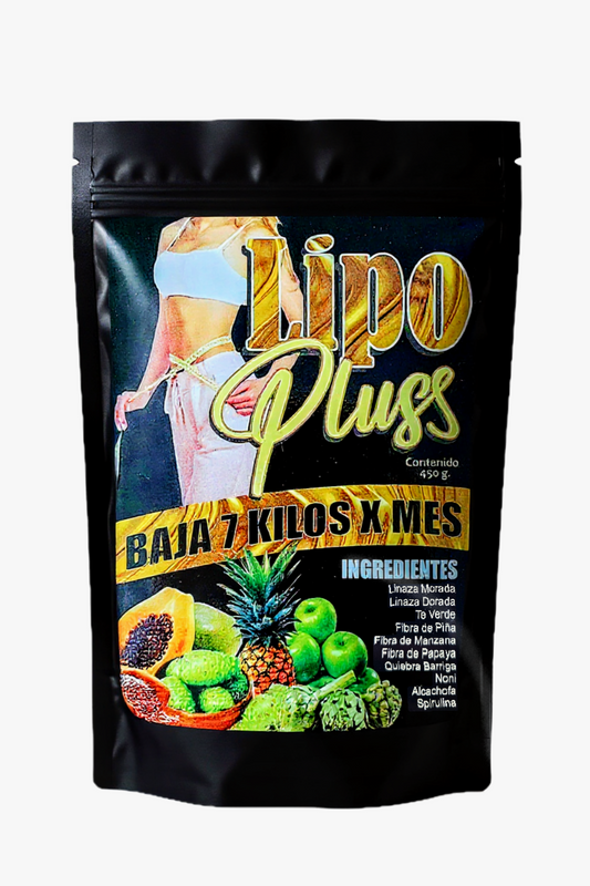 Lipo Pluss Polvo – Baja 7 Kilos x Mes | Contenido 450 g