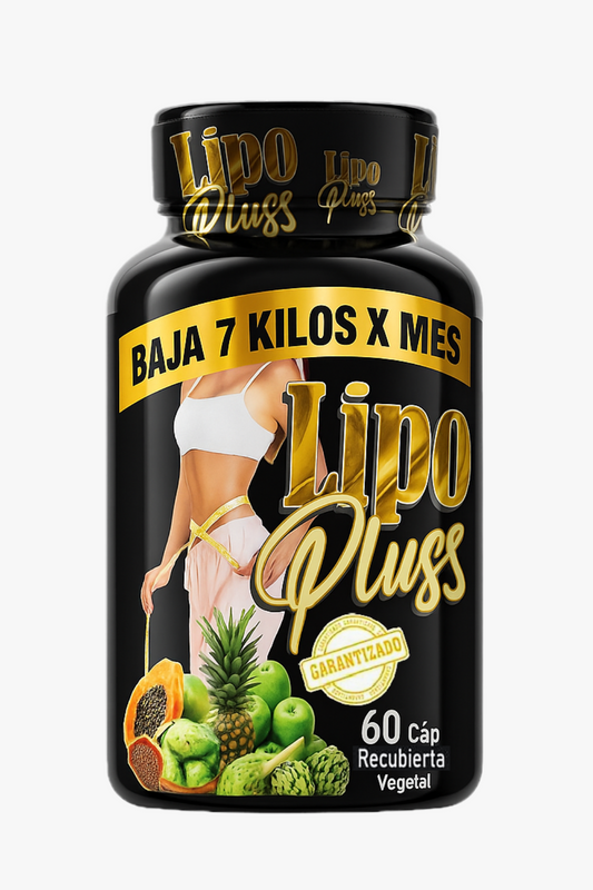 Lipo Pluss Cápsulas – Baja 7 Kilos x Mes | 60 Cápsulas Recubierta Vegetal